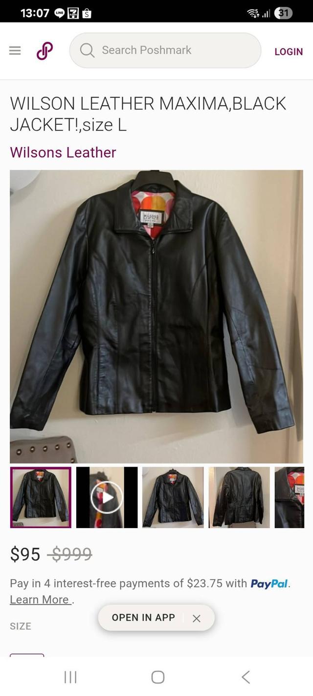 เสื้อแจ็คเก็ตหนังสีดำทรงเข้ารูป size s 7