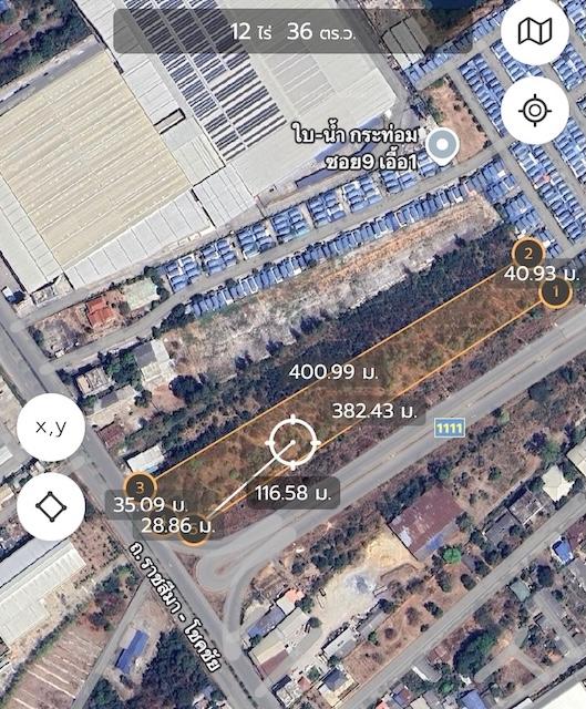 ขายที่ดินหน้ากว้าง 400เมตรติดถนนราชสีมา-โชคชัยเนื้อที่ 12ไร่ ตรงข้ามแม็คโคร 5