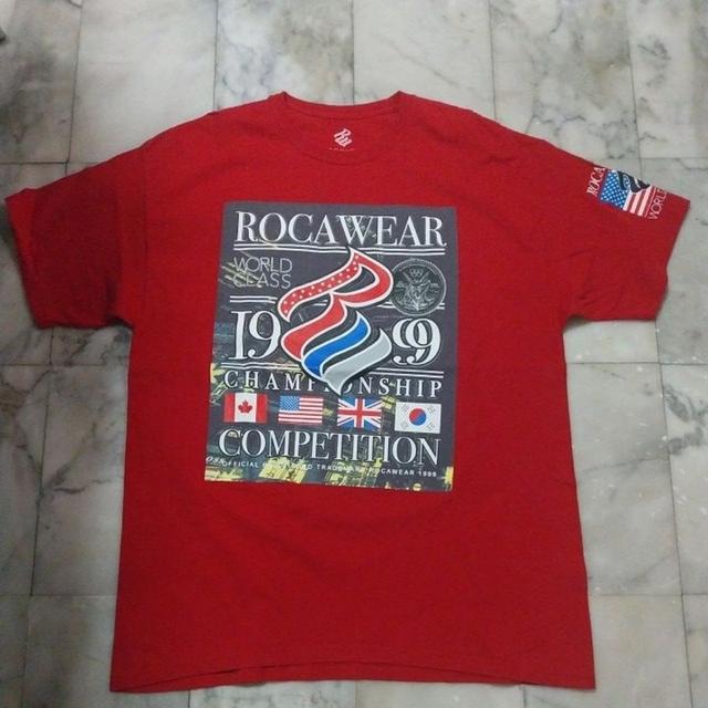 เสื้อยืดแขนสั้น แนวสตรีท RocaWear Worldclass 1999 แท้ มือสอง สภาพดี ของพร้อมส่งครับ