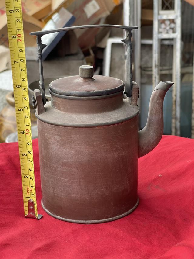 กาน้ำชาจีนโบราณ ปั้นสายทรงกระบอก หย่างถัง ป้านชาจีนเก่า ป้านชาอี๋ซิง จื่อซา ใบใหญ่ 5