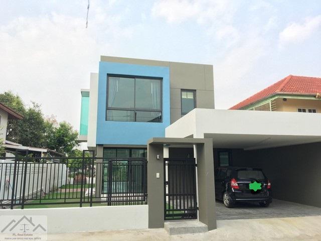 ขายบ้านเดี่ยวสไตล์โมเดิร์นย่านเลียบด่วน 61 ตรว. หมู่บ้านมณียา ถนนประดิษฐ์มนูธรรม หลังบ้าน วิวบึงน้ำ มุมพักผ่อนส่วนตัวท่า 1