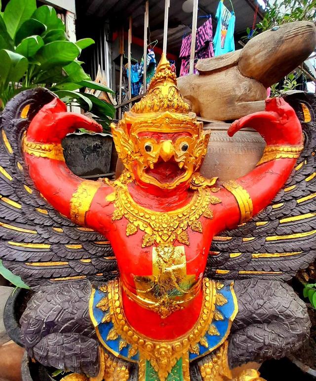 พญาครุฑแขวนผนัง พิมพ์หน้าดุ หน้ายักษ์ ขนาด65ซม ครุฑใหญ่ 3