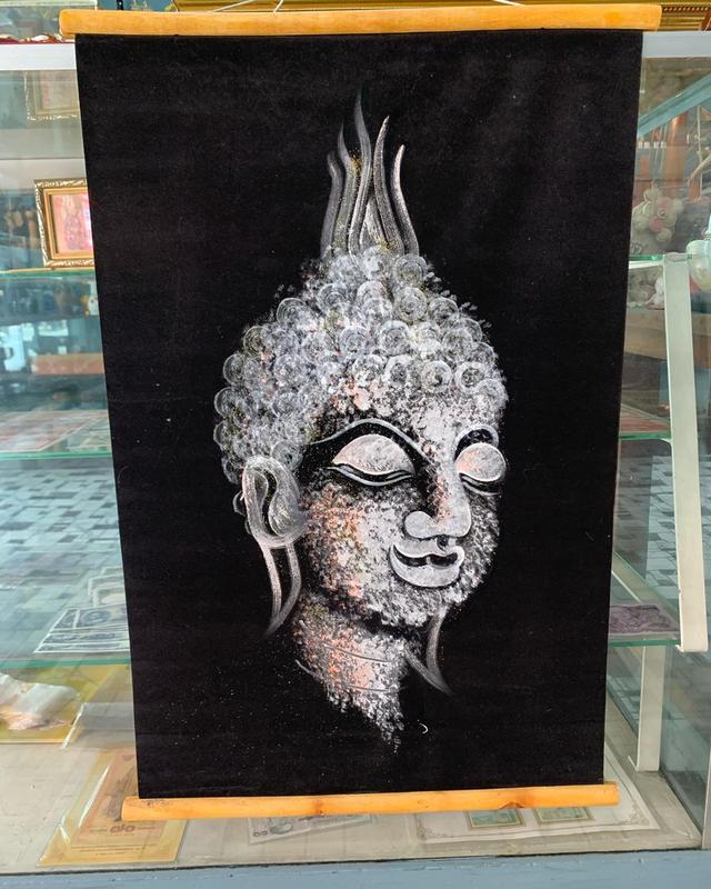 ภาพเขียน บนผืนผ้า ภาพเขียนพระพุทธ