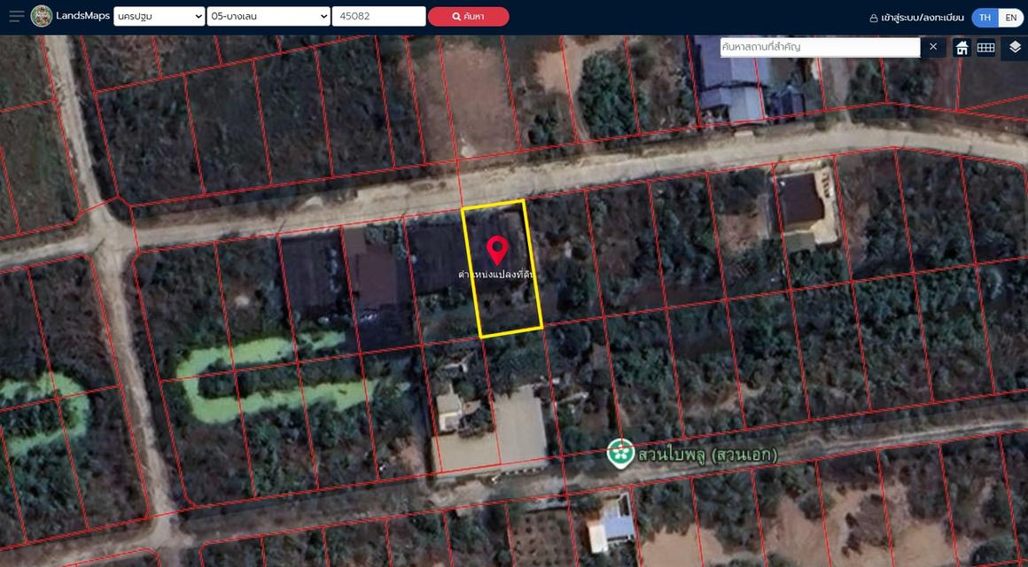 ด่วน ประกาศขายที่ดินเปล่าทำเลดี (ถมแล้ว) ราคาถูก 128 ตารางวา โฉนดที่ดินเลขที่ 45082 ตำบล บางเลน อำเภอ บางเลน จังหวัด นครปฐม 1