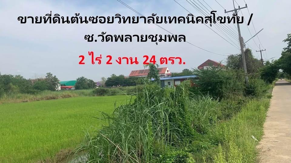 ขายที่ดินทำเลทองจังหวัดสุโขทัย 2ไร่ครึ่ง ติดรั้วเทคนิค ใกล้โรงพยาบาลสุโขทัย 1