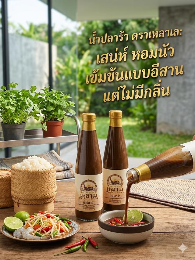 น้ำปลาร้าปรุงรสสูตรนัวเข้มข้น ตราเหลาเล รูปย่อยที่ 2