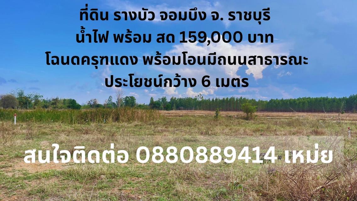 ที่ดิน จอมบึง จ. ราชบุรี ขนาด 100 ตรวา สดผ่อนได้ 3
