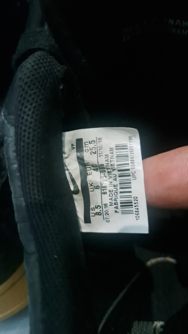 Nike Air Force 1 Lows Premium Black/Grey Croc Gum Sneakers size US 8.5 รูปที่ 6