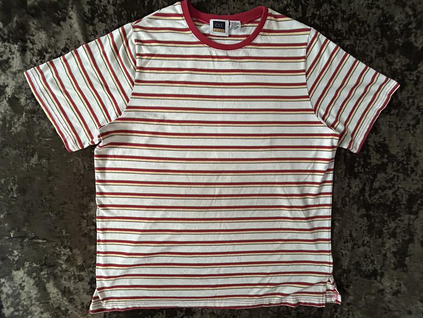 [เปิดขาย] RARE VINTAGE 90s C.S.I. SPORT MULTI-STRIPE TEE