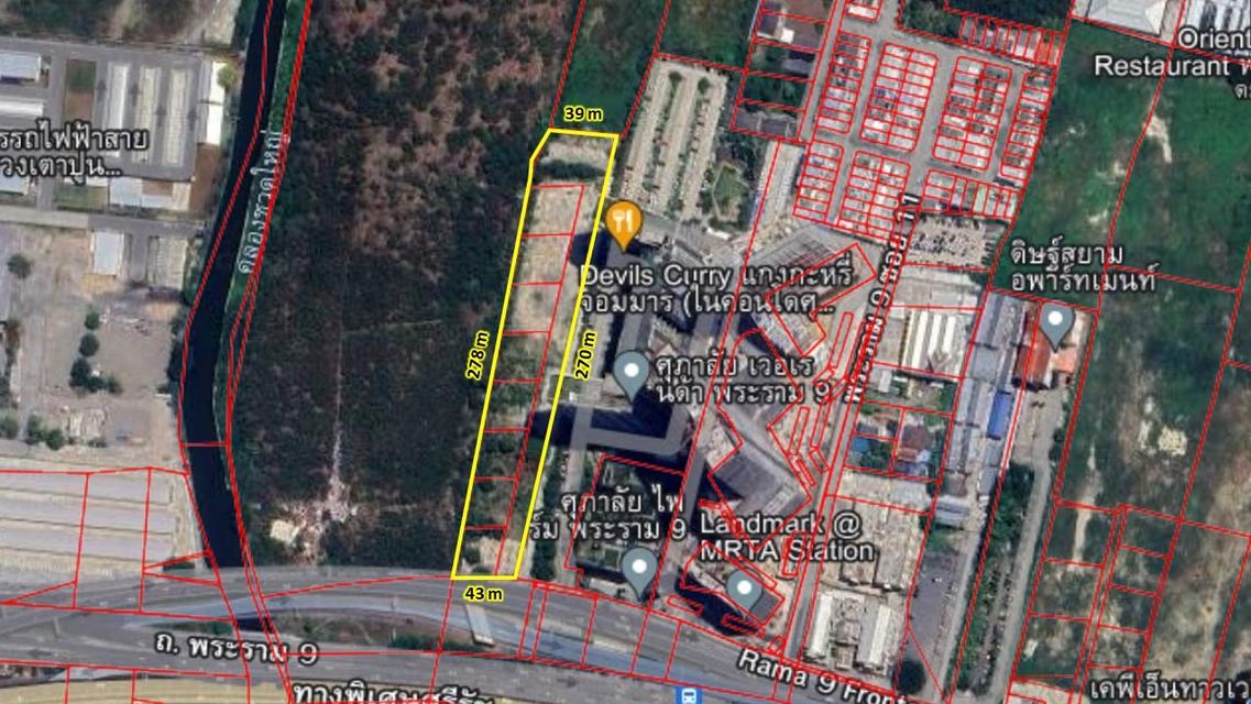 ขาย / ให้เช่า ที่ดินแปลงใหญ่ติดถนนพระราม 9 เนื้อที่ 7-2-85 ไร่ **เจ้าของขายเอง** 2