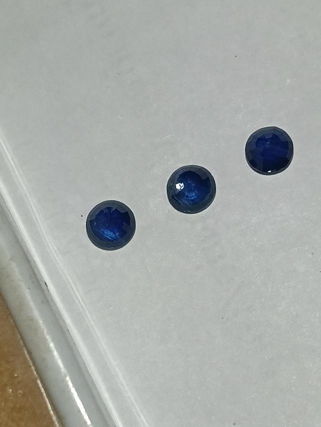 พลอย blue sapphire สีน้ำเงิน ขนาด5มม. 22เม็ด รูปที่ 4