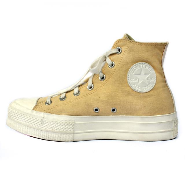 CONVERSE ผ้าใบหุ้มข้อมือสอง สีครีม-เหลืองอ่อน สภาพงามกริ๊บๆ จัดส่งฟรี!!! เก็บปลายทาง