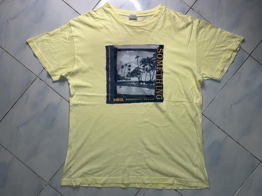 🌴 [Vintage 90s] KIKI "Honolulu Hawaii" Photo Tee - ทรงสวย อก 22/28