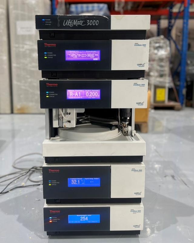 ขายเครื่อง HPLC Thermo Scientific Dionex UltiMate 3000 มือสอง สภาพดี คุ้มค่า เหมาะสำหรับห้องแล็บ งานวิเคราะห์ และงานวิจัย ติดต่อสอบถามได้