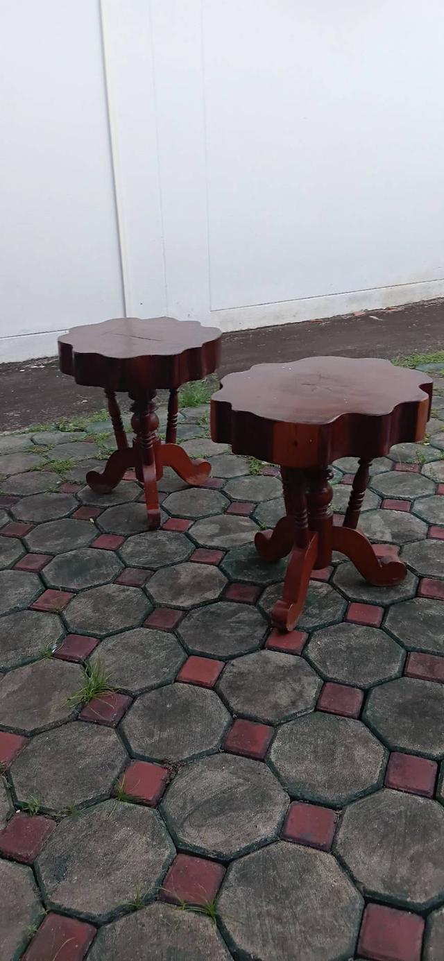 โต๊ะสตูลไม้สักแท้ Real teak wood stool 5