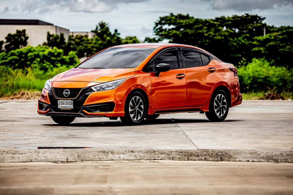 NISSAN ALMERA 1.0 VL Turbo ปี 2021 สีส้ม ตัวท๊อป