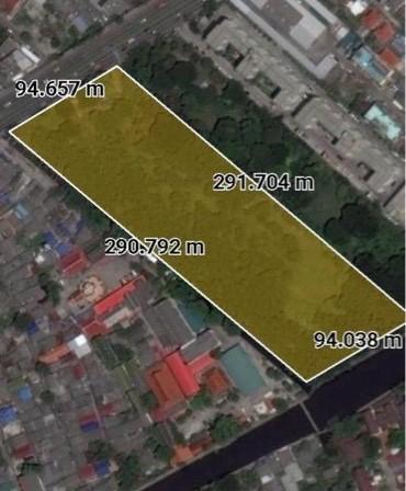 ขายที่ดินแปลงสวย ติดถนนเสรีไทย Land for sale Saeree Thai Road 16-2-63 ไร่ (Rai) บางกะปิ บึงกุ่ม ด้านหลังติดคลองแสนแสบ 5