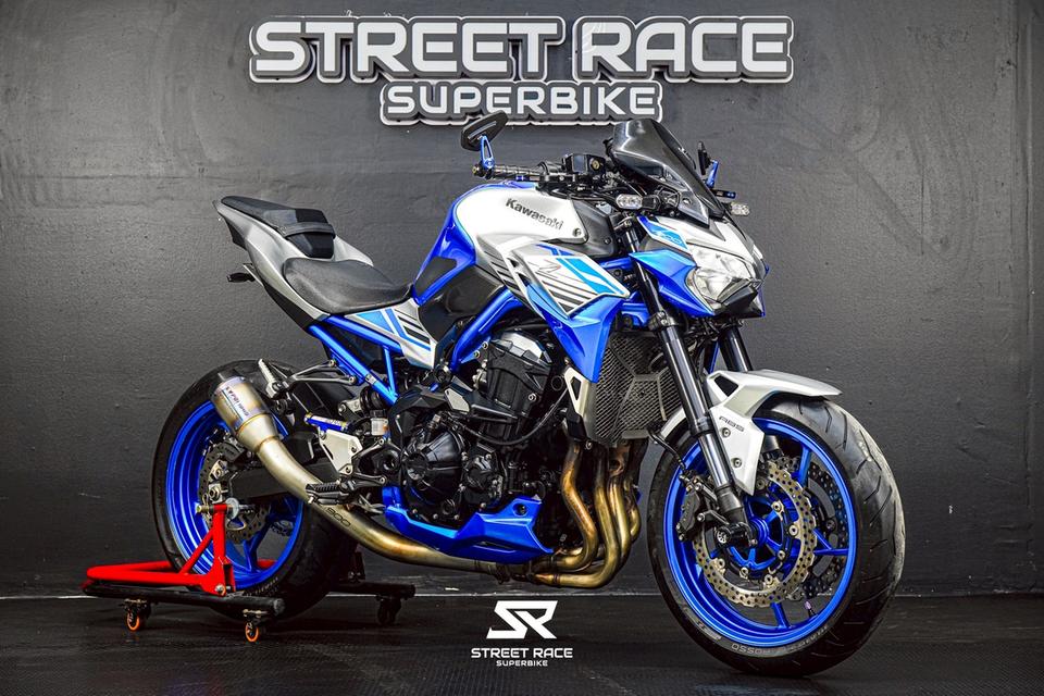 KAWASAKI Z900 2020 สีฟ้า ท่อไทเทเนียม