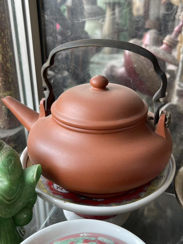 ปั้นชาจีนเก่า กาชงชาอี๋ซิง จื่อชา ใบใหญ่ กาน้ำชาจีนโบราณ Yixing Teapot