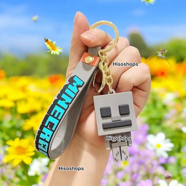 Minecraft พวงกุญแจมายคราฟ พวงกุญแจรถยนต์ ห้อยกระเป๋าสวยๆ ของเล่นการ์ตูนน่ารัก หรือเป็นของขวัญวันเกิด