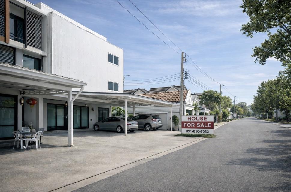 ประกาศขาย / ให้เช่า อาคารพาณิชย์ 2 คูหา หลังมุม ใกล้เมกาบางนา อาคารพาณิชย์ 3 ชั้นครึ่ง พร้อมห้องดาดฟ้า ขนาด 2 คูหา หลังมุม เนื้อที่ 46 ตารางวา พื้นที่ 7