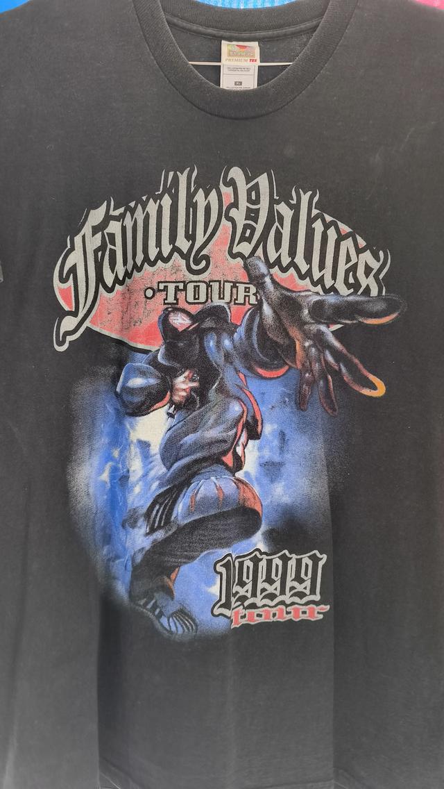 เสื้อวง Limp Bizkit Vintage 1999 Family Values Tour Black T Shirt Limp Bizkit DMX Korn Hip Hop XL