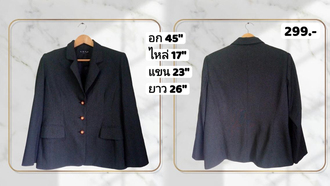 สูทสีดำลายละเอียดทรงคลาสสิก