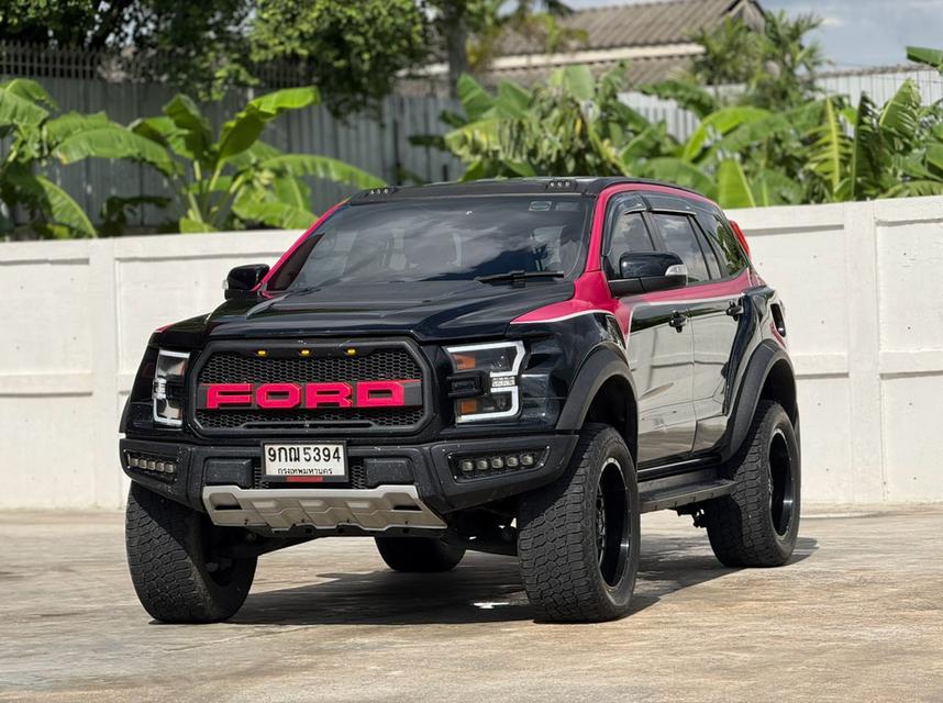 #FORD EVEREST 2.0 TURBO สีดำ เครื่องยนต์ดีเซล 2000 cc มาพร้อมชุดแต่งจัดเต็ม ปี2018เลขไมล์ 244,726โล-รถมือเดียวป้ายแดงลูกค้าซื้อสดมา✅✅ ราคาขาย 468,000 รูปที่ 3