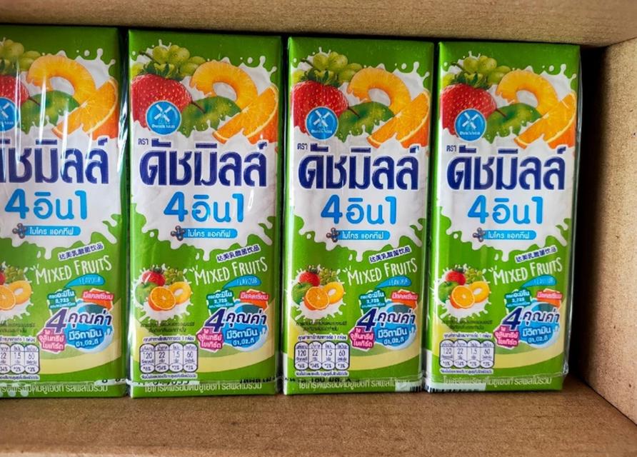 นมเปรี้ยวดัชมิลล์ รสผลไม้รวม 165 มล. x 48 กล่อง 3