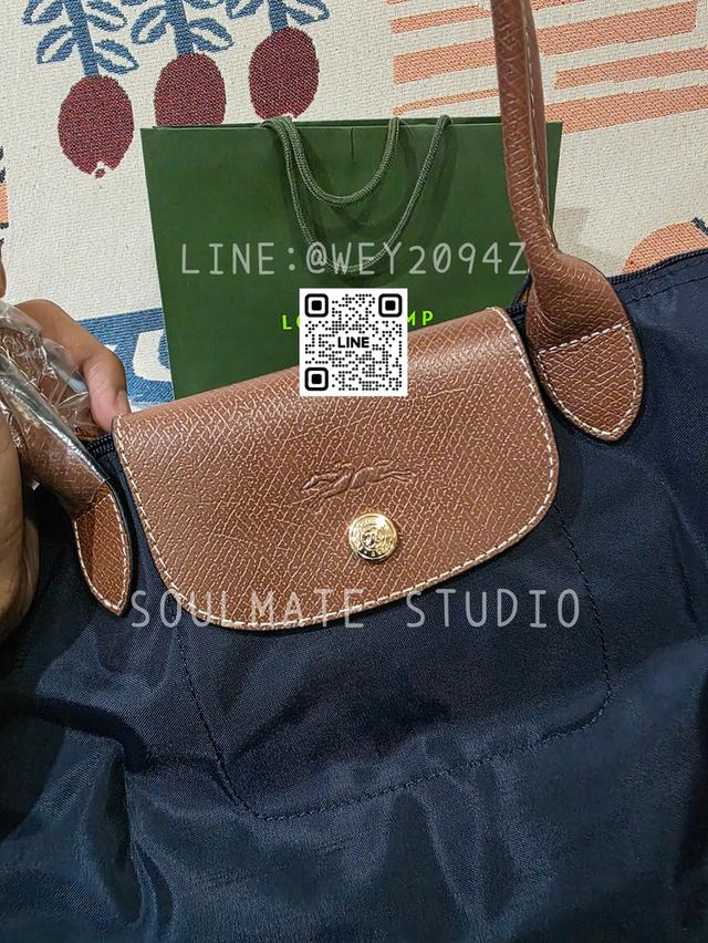 กระเป๋า เลอปิยาจ Le Pliage Original M Tote Bag Navy สีน้ำเงิน หูยาว ไซส์เอ็ม  11