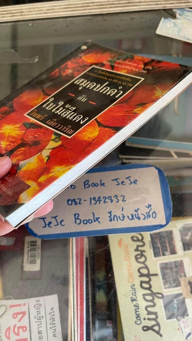 หนังสือวรรณกรรม สมุดปกดำ กับ ใบไม้สีแดง