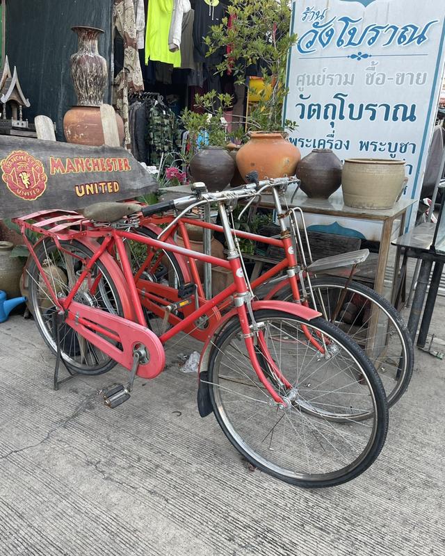 จักรยานไปรษณีย์ญี่ปุ่น จักรยานไปรษณีย์โบราณ สีแดง ตัวผู้ จักรยานส่งจดหมาย