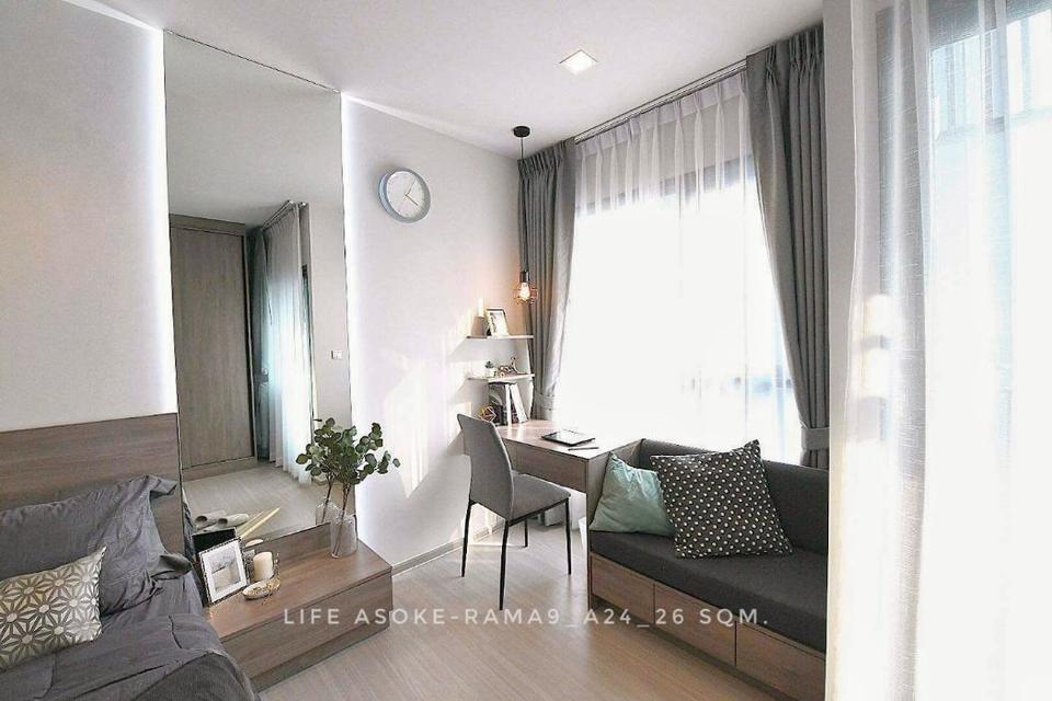 ให้เช่า คอนโด 1 bedroom 1 kitchen nice decoration Life Asoke - Rama 9 : ไลฟ์ อโศก พระราม 9 26 ตรม. building A close to M 2