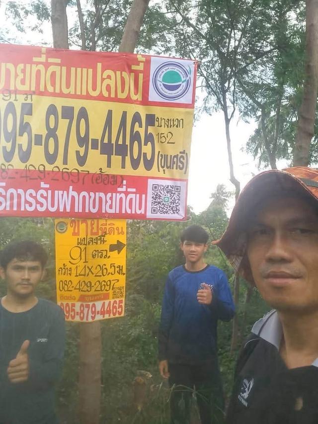 ขายด่วนที่ดิน 91 ตารางวา เหมาะสำหรับลงทุน ซอย บางแวก 152 บางแค กรุงเทพฯ 1