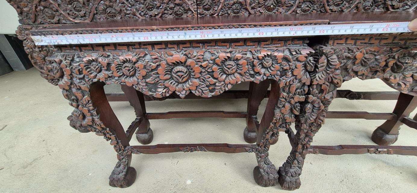 โต๊ะหมู่บูขา หมู่9 ไม้สักแกะสลัก 17