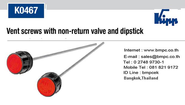 Vent screw and dipstrick, Vent screw with check valve and dipstrick, Fine U NUT, Amecoil, Schnorr