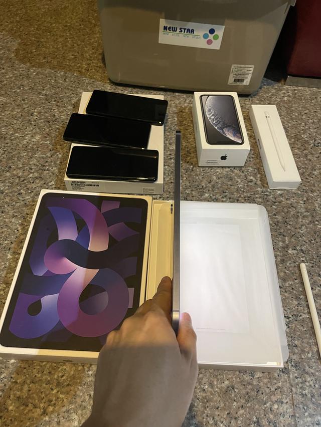 ขายiPadAir5 M1 สีใหม่Purple64กิ๊กWifi Celluer ยกกล่องประกันมกราปีหน้าแบต100หายากมากๆ