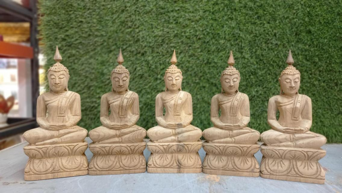 พระพุทธรูปไม้แกะสลัก ปางประธานพร ปางสมาธิ ปางมารวิชัย