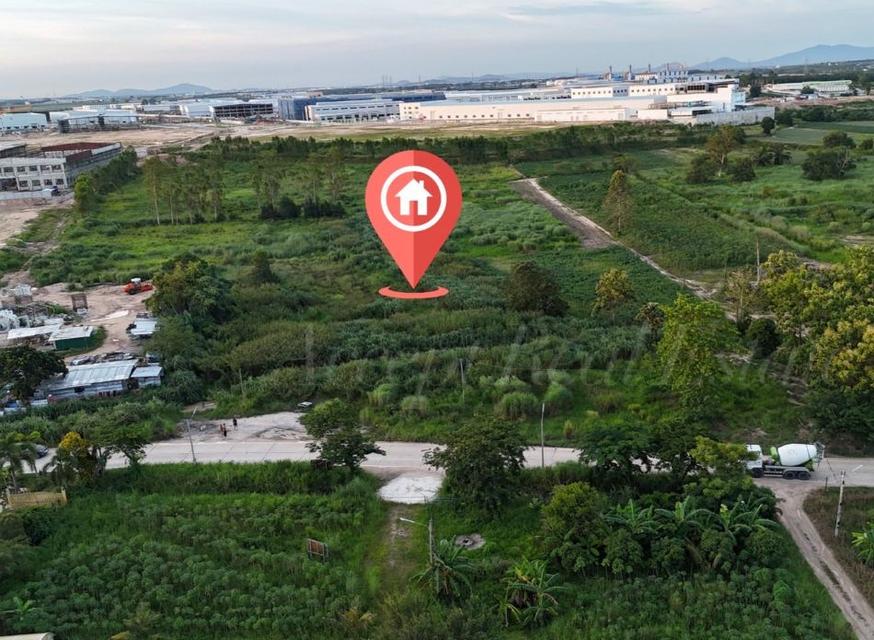ที่ดินติดถนน ใกล้นิคม อนาคตไกลในเขต EEC  นิคมพัฒนา ระยอง 7-1-71 ไร่ 1