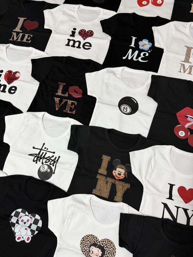 เสื้อครอปกรามูเหลือสีดำ🖤⚫️ 3