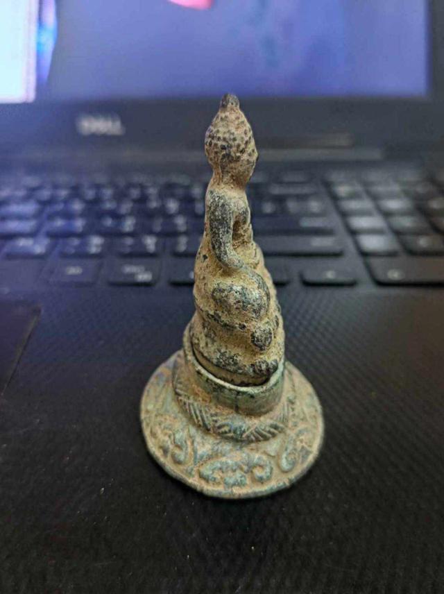 พระกริ่ง พระกรุเนื้อสัมฤทธิ์ ฐานถอดได้ กริ่งดัง สวยมาก เก่า หายาก น่าบูชา รูปย่อยที่ 4