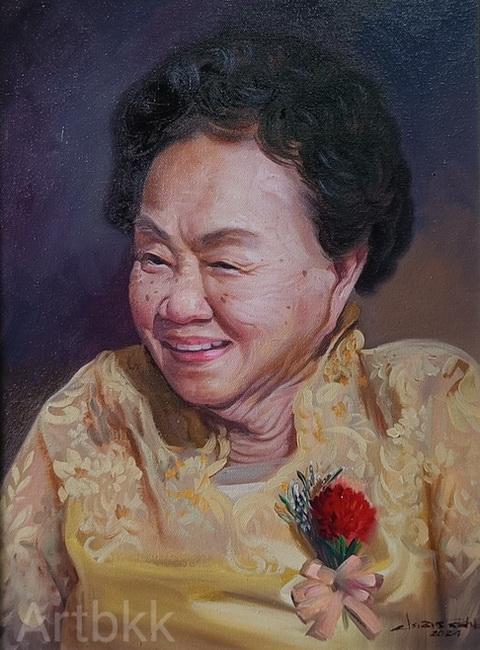 ภาพวาดบรรพบุรุษปู่ย่าตายายญาติผู้ใหญ่ที่เคารพรัก