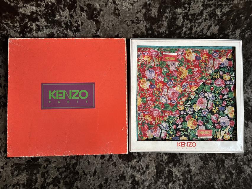 [Rare Vintage! 🌹] ผ้าเช็ดหน้า Kenzo Paris (Made in Japan) ของแท้ 100%