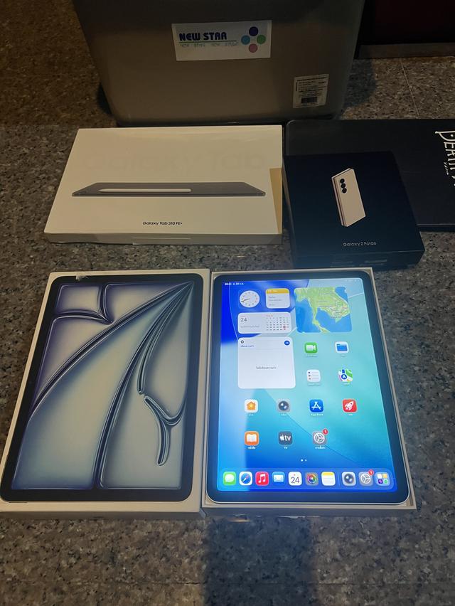 ขายiPadAir6 M2 สีBlue256กิ๊กสูนTrueมีกล่องจอสวยๆใช้งานดีถูกๆ
