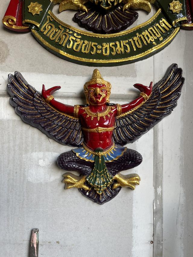 พญาครุฑ ติดผนัง ขนาด50ซม องค์ใหญ่ ครุฑพิมพ์เทพบุตร ครุฑเก่า รูปที่ 2