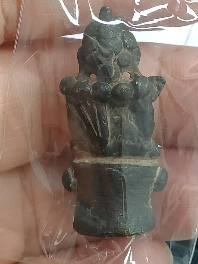 กริ่งตั๊กแตนฐานบัวมันฟอง ศิลปะเขมรยุคกลาง เนื้อสัมฤทธิ์ 9