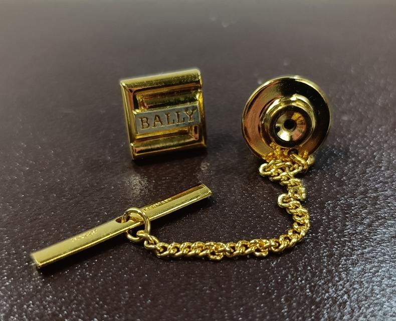 💫Cufflinks คัฟลิงค์ +Tie tack เข็มกลัดติดเนคไท แบรนด์  BALLY แท้ 💯 💫 รูปที่ 9