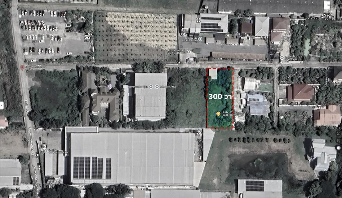 ขายที่ดินถมแล้ว 300 ตารางวา ซ.จตุโชติ 14 ใกล้จุดขึ้นลงทางด่วน 4