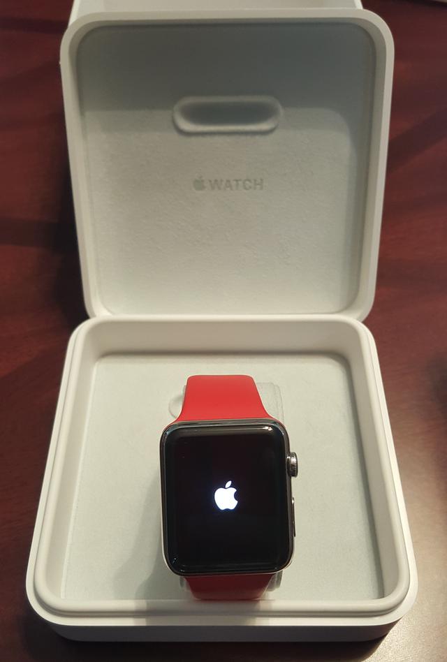 ขาย Apple Watch   42 mm SS Red Sport  พร้อมสาย Model  A1554  5