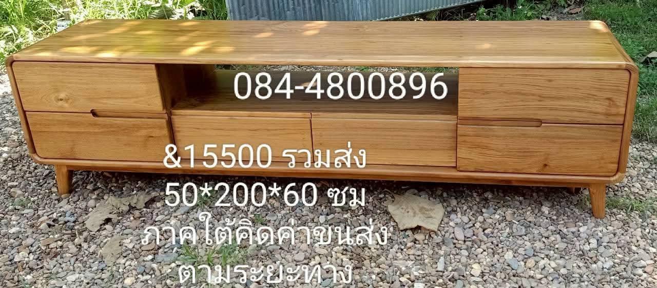 ตู้วางทีวีไม้สักแห้งนิมิมอล รูปที่ 15